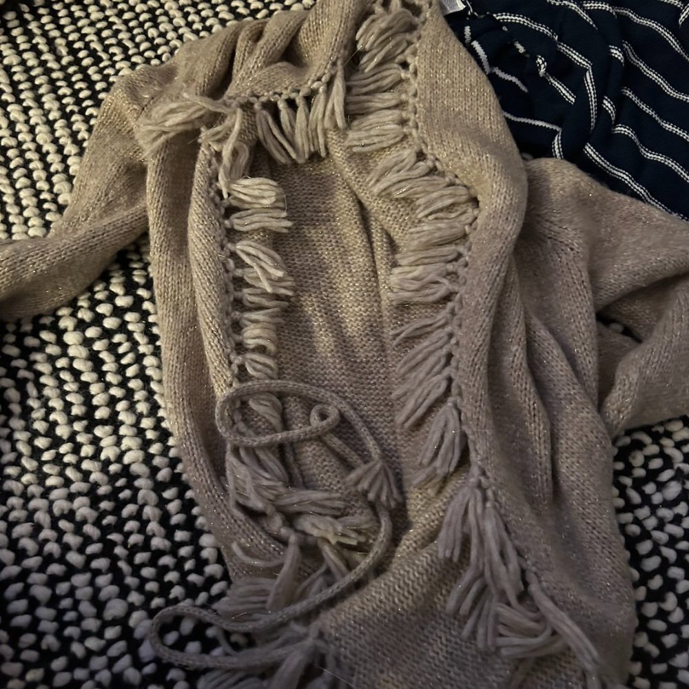love shack fancy tassel gold cardigan - Picture 2 of 3